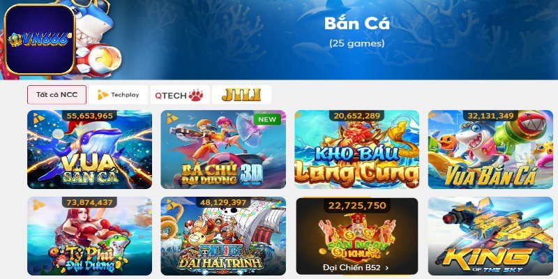 Điểm danh các nhà cung cấp game bắn cá