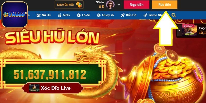 Truy cập tài khoản cá nhân để rút tiền ở nền tảng