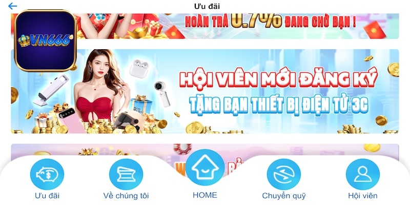 VN666 tặng nhiều quà chất lượng